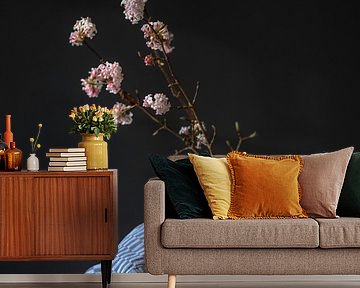 Old Dutch still life with pink winter flower by Affect Fotografie