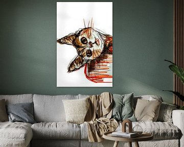 Schilderij van een kat ( VI )