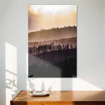 Mistig, bewolkt en zonnig