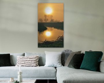 Riet zonsondergang van WeVaFotografie