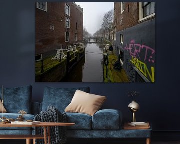 Mistig Amsterdam van Foto Amsterdam/ Peter Bartelings