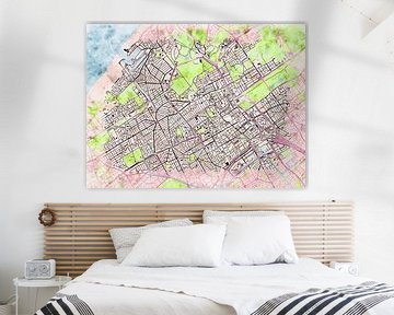Map of Den Haag with the style 'Soothing Spring' by Maporia
