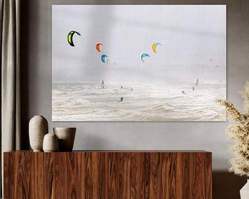 Kitesurfers by Liesbeth Vogelzang