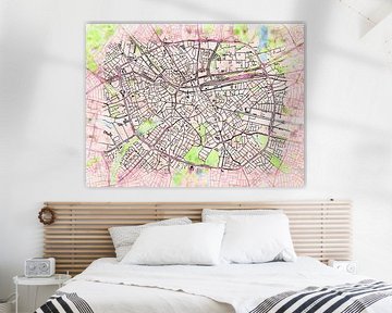 Carte de Eindhoven avec le style 'Soothing Spring' sur Maporia