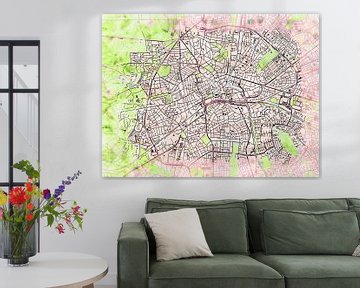 Map of Apeldoorn centrum with the style 'Soothing Spring' by Maporia