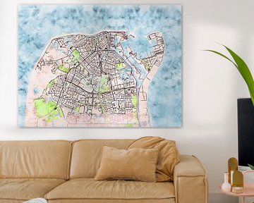 Map of Den Helder with the style 'Soothing Spring' by Maporia