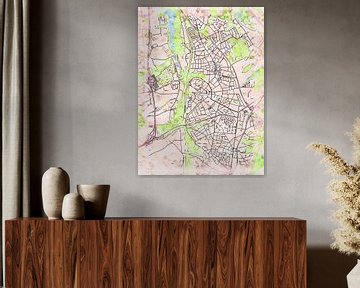 Map of Kerkrade with the style 'Soothing Spring' by Maporia