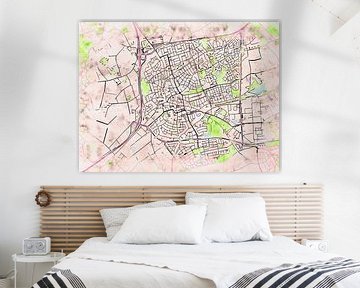 Map of Uden with the style 'Soothing Spring' by Maporia