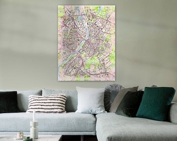 Map of Venlo with the style 'Soothing Spring' by Maporia