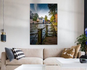 View from the jetty of the Wijngaardplein in Bruges by Ingo Boelter