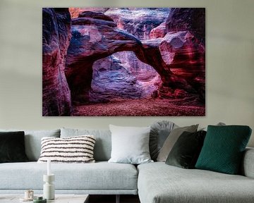 Colorful rock arch in Arches National Park Utah USA by Dieter Walther