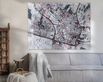 Kaart van Utrecht in de stijl 'White Winter' van Maporia