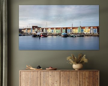 Jachthaven met kleurrijke huisjes | Panorama | Reisfotografie van Daan Duvillier