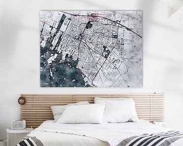 Kaart van Veenendaal in de stijl 'White Winter' van Maporia