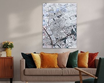 Map of Rosmalen with the style 'White Winter' by Maporia