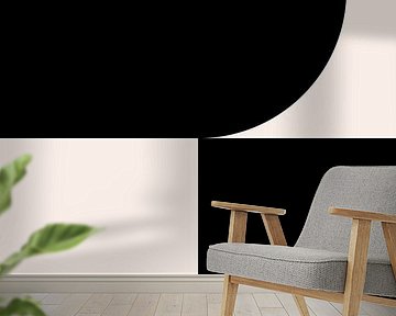 Moderne abstrakte schwarze und weiße minimalistische geometrische Kunst mit Kreisen 9 von Dina Dankers