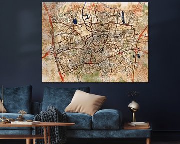 Karte von Breda im stil 'Serene Summer' von Maporia