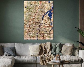 Karte von Haarlem im stil 'Serene Summer' von Maporia