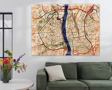 Map of Maastricht with the style 'Serene Summer' by Maporia