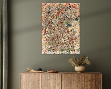 Map of Delft with the style 'Serene Summer' by Maporia