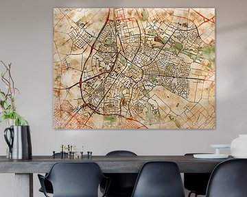 Map of Sittard with the style 'Serene Summer' by Maporia
