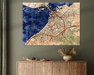 Map of Harderwijk with the style 'Serene Summer' by Maporia
