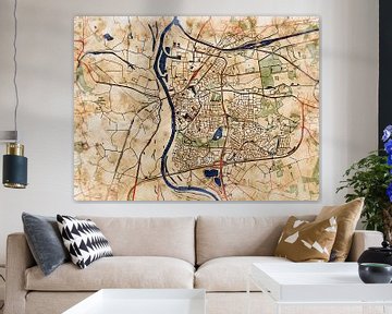 Map of Zutphen with the style 'Serene Summer' by Maporia