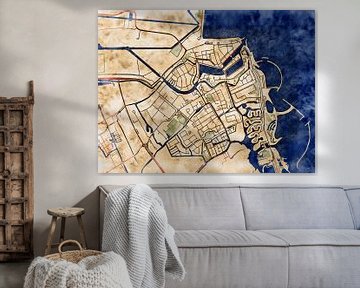 Map of Medemblik with the style 'Serene Summer' by Maporia