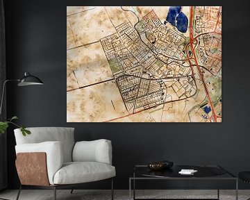 Map of IJsselstein with the style 'Serene Summer' by Maporia