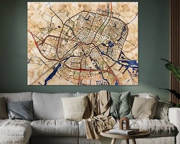 Map of Sneek with the style 'Serene Summer' by Maporia