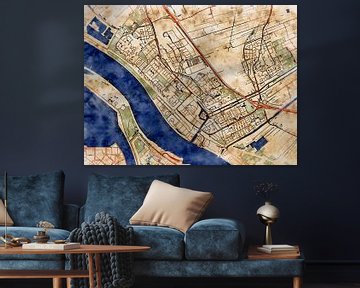 Map of Maassluis with the style 'Serene Summer' by Maporia