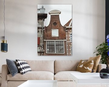 Maison de canal avec pignon de cloche | Tirage photo d'art | Pays-Bas, Europe sur Sanne Dost