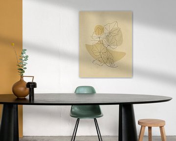 Illustration minimaliste de feuilles de vigne sur Tanja Udelhofen