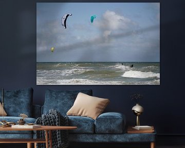 Kite surfers. North Sea by Irina Landman