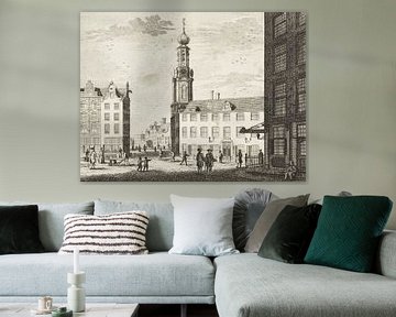Kalverstraat und die Munttoren in Amsterdam