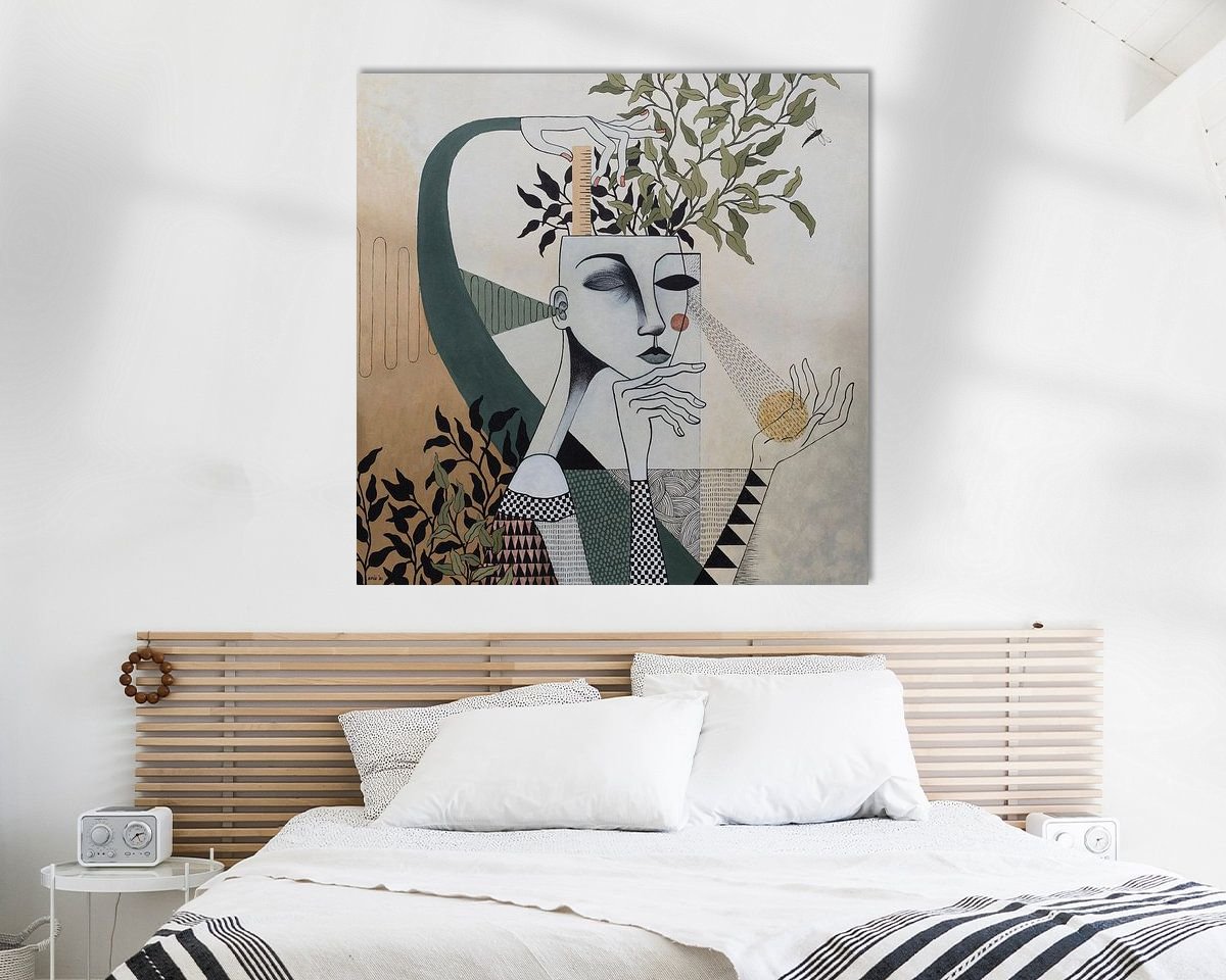 Voorbeeld van het werk in een kamer
