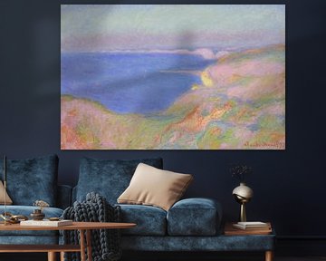 Auf der Klippe bei Dieppe, untergehende Sonne, Claude Monet