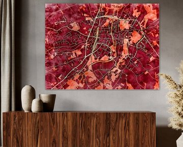 Kaart van Geraardsbergen in de stijl 'Amber Autumn' van Maporia