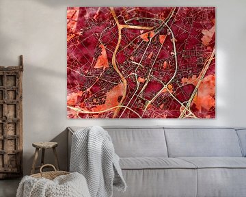 Kaart van Vilvoorde in de stijl 'Amber Autumn' van Maporia