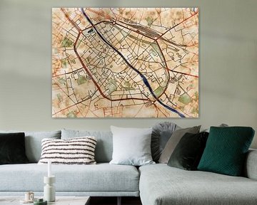 Carte de Tournai avec le style 'Serene Summer' sur Maporia