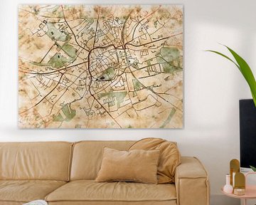 Map of Tongeren with the style 'Serene Summer' by Maporia