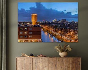 Stadsgezicht Utrecht, Vaarsche Rijn, Watertoren Heuveloord, Rotsoord, Rivierenwijk van Russcher Tekst & Beeld