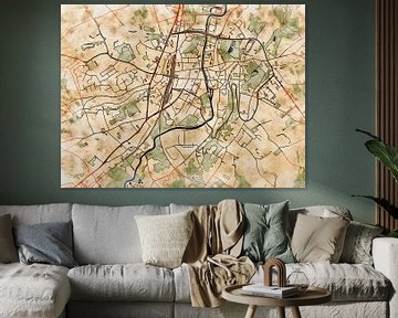 Map of Geraardsbergen with the style 'Serene Summer' by Maporia