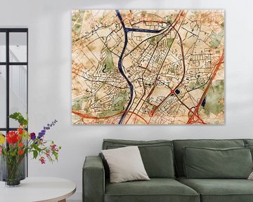 Map of Vilvoorde with the style 'Serene Summer' by Maporia