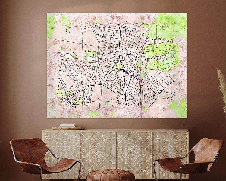 Voorbeeld van het werk in een kamer