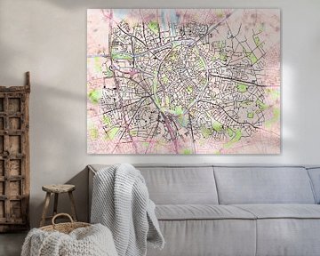 Carte de Brugge avec le style 'Soothing Spring' sur Maporia