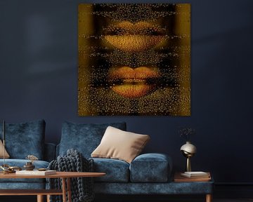 Lots of Champagne Kisses. Fantasy. Digital Art. Impressionisme. Drops. van Alie Ekkelenkamp