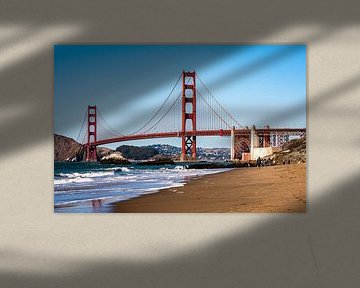 Golden Gate Bridge am Baker Beach San Francisco Kalifornien USA von Dieter Walther