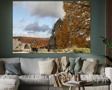 Hohenurach Castle near Bad Urach in autumn Baden Württemberg Germany by Frank Fichtmüller