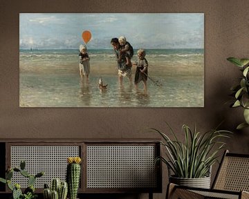 Kinderen der Zee, Jozef Israëls met ballon van Foto Amsterdam/ Peter Bartelings